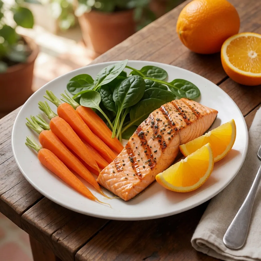 Plato de alimentos nutritivos para la vista